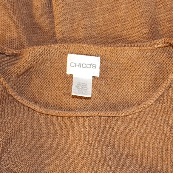 Chico's, Brown Light summer sweater long sleeve - Picture 5 of 5